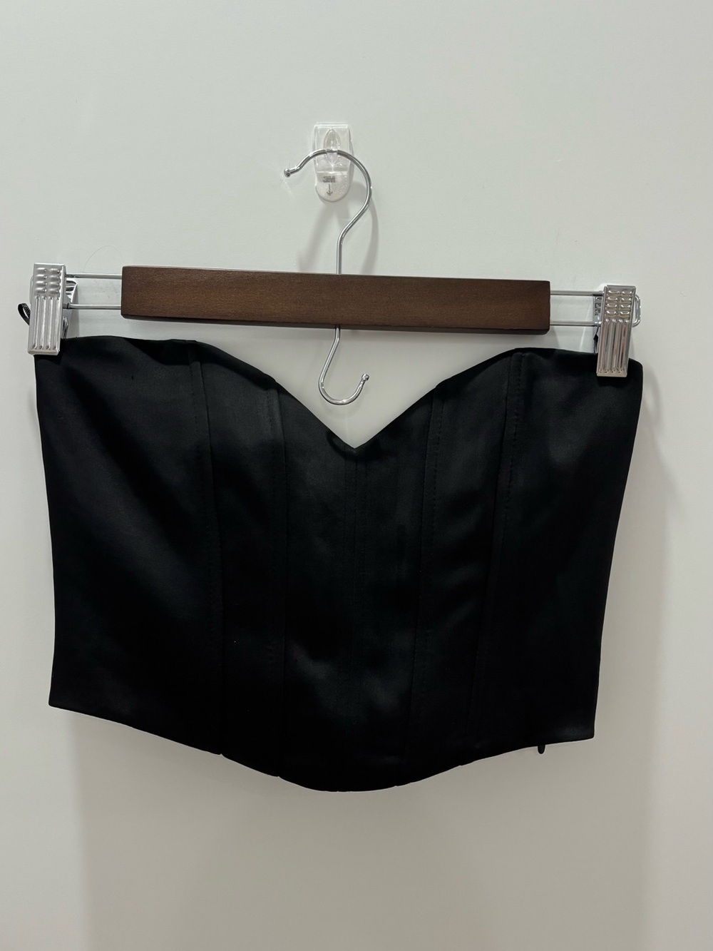 Zara Black Strapless Corset Top